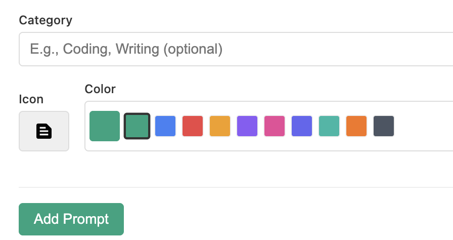 Color and icon customization